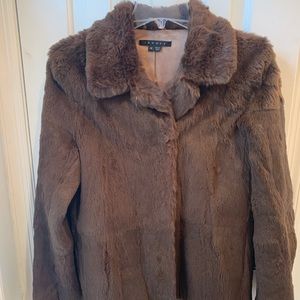 Theory brown fur coat